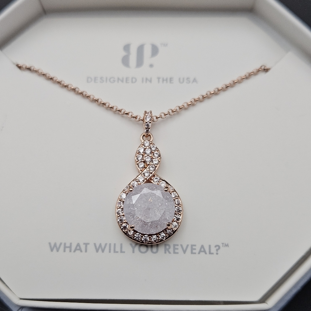 Bomb Party RBP7867 "Loving Embrace" White Ice Crystal Necklace